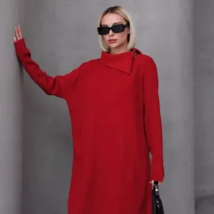 ZIPPER DETAIL KNITWEAR TUNIC